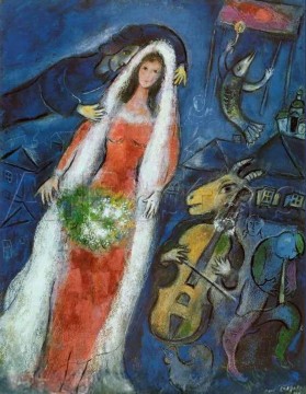 Marc Chagall Painting - La boda contemporánea de Marc Chagall